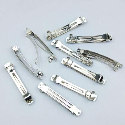 10个装防滑三爪发夹，休闲爪夹，发卡，学生用品，发饰，头部饰品