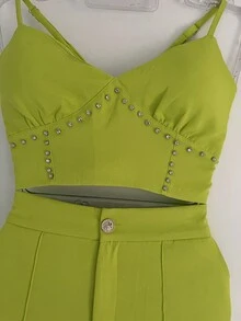 Women Two-piece Outfits - Màu xanh chanh - Xem 6