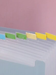 13-pocket Vertical Expanding Accordion File Folder Pouch, Single Pack - Baby Blue - View 2