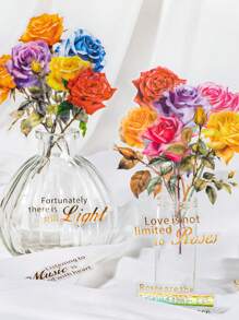 30入組玫瑰花卉系列貼紙包,適用於diy相簿、日記本、手帳