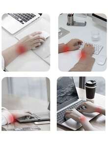 1pc Sunflower Patterned Silica Gel Wrist Support Mouse Pad, Suitable For Office Work With Mouse - Multicolor - View 4