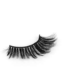 1pair Crisscross False Eyelashes - Black - View 5