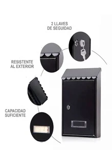 Mailboxes, Boxes And Storage Containers, Outdoor Metal Wall Letter Box With Keys - 紅色 - 查看 4