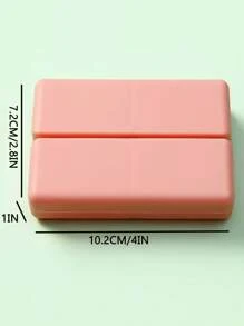 1 件可折叠设计药丸收纳盒，7 个隔层便携式旅行药盒，日常药丸收纳盒，用于钱包口袋，可容纳维生素、鱼肝油、补充剂和药物 - 粉色 - 粉色 - 查看 5