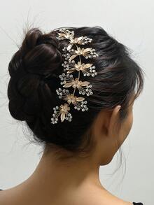 時尚奢華花卉裝飾頭飾,適用於婚禮和派對