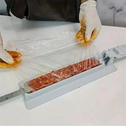 1pc, Mold, Barbecue Skewer Mold, Single Row Kebab Maker, BBQ Meat Skewer Machine, Kebab Press Maker, Plastic BBQ Skewer Maker For Outdoor Camping Picnic, Barbecue Tool, BBQ AccessoriesBBQ Tools