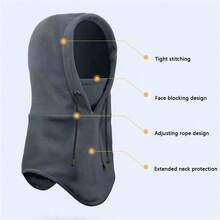 1件防風保暖套頭帽子,適用於戶外騎行、滑雪、冬季運動