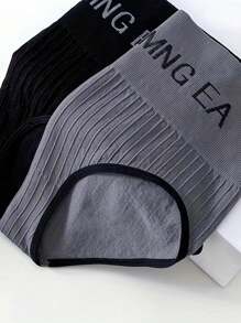 LRNG XMNG EA 4 piezas/paquete Pantis sin costuras multicolor tipo hipster para mujeres jóvenes - Multicolor - Ver 2