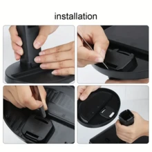 LED Countertop Makeup Mirror With Stand, 360 Degrees Rotation Vanity Mirror, Adjustable 16 Leds Lighted LED Screen Touch Beauty Mirror, Portable Luminous Cosmetic Mirrors, Birthday Gift For Girls And Women,Free gift of ten times the small round mirror, the color of the small round mirror matches the color of the mirror - White - View 6