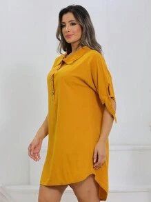 Women Dresses - 芥末黃 - 查看 3