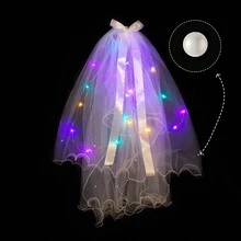 1 Velo De Novia Con Efecto De Iluminación, Perfecto Para Accesorio De Fotos En Fotografía De Bodas - Tipo C - Ver 4