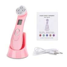 Facial Skin Care Led Photon 5 Colores FA Radiofrecuencia LED Photon Therapy Masaje Facial Lifting Facials - Rosa - Ver 8
