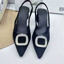 精美花朵裝飾可拆卸鞋扣,潮流百搭鑲有鑽石的鞋扣 - 金色 - 查看 2