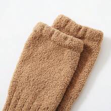 1 đôi Dày lên & Ấm áp Em bé Vớ Với Không trượt Đáy & Gel Đế , Nhiều Mô hình Đối với Trẻ em Dài Tất tới đầu gối Đối với Mùa thu Và Mùa Đông - Cà phê nâu - Xem 5