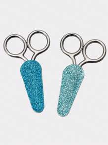 Scissors Sheath Leather Scissor Tip Protectors Small Scissors Covers for Manual Sewing Handicraft DIY Tool - flash green - View 5