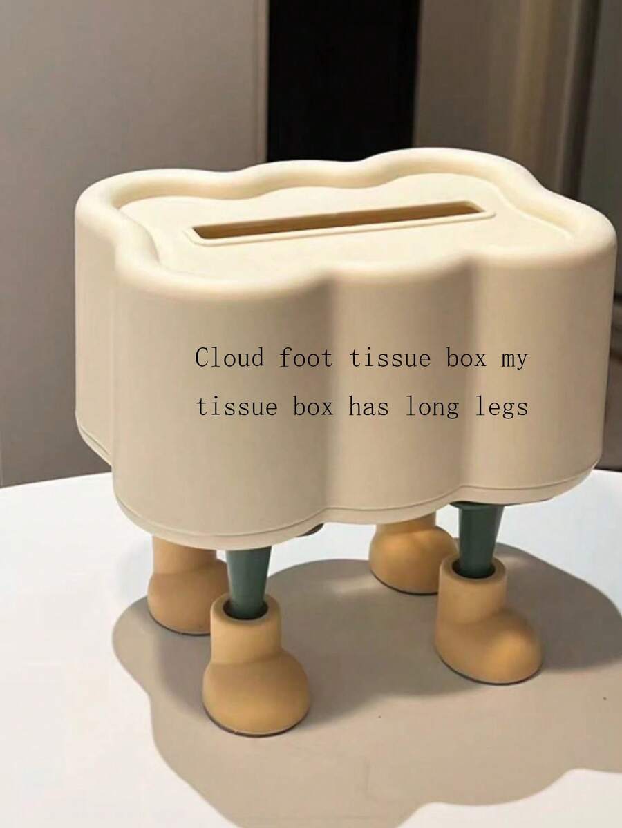 1pc Cute Household Tissue Box Coffee Table Decoration Napkin Box Yellow - Yellow - View 1