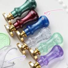 1 件，蜡封印章配件，印章配件手柄，气泡手柄，蜡封工具，火漆印章气泡印章头手柄返回学校