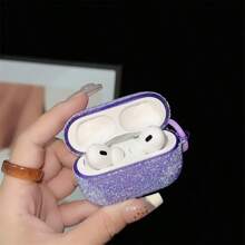 1pc Frosted Rhinestone Protective Earphone Case Compatible With Airpods 2/3/Pro/Pro2/Pro4 - White - View 4