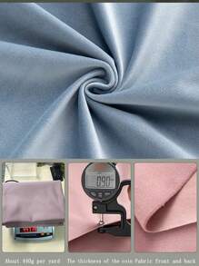 1pc Thickened Black Velvet Fabric For Stage Background, Tablecloth, Sportswear, Pajamas Or Sofa Cover