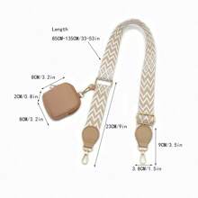Shoulder Strap With Small Coin Purse Wide Strap For Crossbody Bag Mini Bag For Coins, Lipstick And Keys DIY Bag Straps That Can Be Matched By Yourself - Khaki - View 3