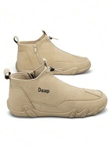 男士時尚休閒鞋/戶外鞋/工作安全靴/運動鞋,適用於秋冬季節 - 卡其色 - 查看 1