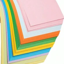 1包100張a4大紅色彩色複印手工紙,多功能學生兒童摺紙用紙,適用於印刷和複印 - 玫紅色 - 查看 4