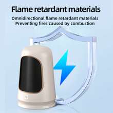 最新2024 年電空間加熱器,帶可調節恆溫器,一檔500w 和二檔1200w 室內便攜式加熱器,帶歐洲插頭,ptc 陶瓷加熱元件,供暖和風扇模式,適合臥室、辦公室和室內使用,可愛美觀的冬季必備品 - 藕粉色 - 查看 9