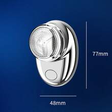 個性創意迷你電動刮鬍刀網紅色便攜式充電刮鬍刀送男友禮物 - 黑色 - 查看 9