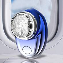 個性創意迷你電動刮鬍刀網紅色便攜式充電刮鬍刀送男友禮物 - 黑色 - 查看 5