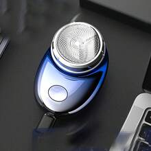 個性創意迷你電動刮鬍刀網紅色便攜式充電刮鬍刀送男友禮物 - 黑色 - 查看 4