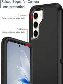 Heavy Duty Shockproof 3-layer Full Body Protection Tough Hybrid Rubber Rugged Durable Phone Case - Black - View 4