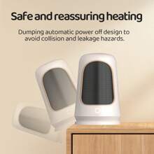 最新2024 年電空間加熱器,帶可調節恆溫器,一檔500w 和二檔1200w 室內便攜式加熱器,帶歐洲插頭,ptc 陶瓷加熱元件,供暖和風扇模式,適合臥室、辦公室和室內使用,可愛美觀的冬季必備品 - 藕粉色 - 查看 12