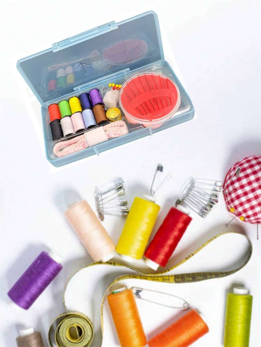 Set Kit De Costura De Bolsillo Portatil Equipo Básico Emergencias Viaje - Multicolor - Ver 1