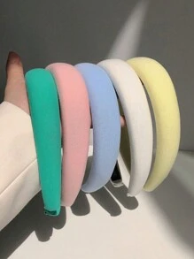 1 Miếng Chất vải Macaron Màu sắc Bọt biển Băng đô Rộng Dành cho Cô gái Đến Tăng Chiều cao Và Khác nhau - Nhiều màu - Xem 1