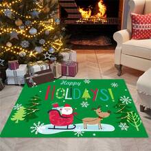 1 Pha Lê Nhung Giáng Sinh Santa Hoạt Hình Chống Trơn Trượt Chống Thấm Nước Thảm Nhà Bếp, Thấm Hút Phòng Tắm ADSC0012 - ông già Noel tâm trạng xanh - Xem 5