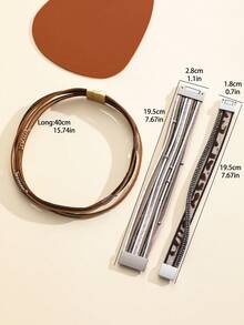 3pcs/set Mixed Color Genuine Leather Bracelet Set - Multicolor - View 5