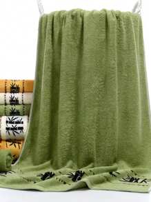 Bamboo Fiber Ink Bamboo Towel Thick Soft Bath Towel With Strong Water Absorption, Quick Dry For Home Use, 1pc Either For Face Washing Or Bathing Or Bath Towel Wrap, Unisex Home Bathroom Decor Back To School For Beauty Salon Home Bathroom Shower Towels For Beauty Salon, Hotel Sports,Home Essentials, Towel, Skin Care - Green - View 6