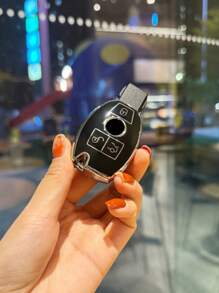 1 Miếng Đen TPU Chất liệu Hộp đựng chìa khóa ô tô , Đơn giản Và Linh hoạt Chìa khóa Chống rơi Lớp bảo vệ , Thích hợp Đối với C260l C200l A180l E300l người mẫu - màu đen - Xem 5