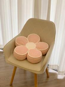 1 Pieza Almohada Rellena En Forma De Flor 3d De Tela De Peluche Con Relleno - Rosa - Ver 2