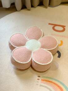 1 Pieza Almohada Rellena En Forma De Flor 3d De Tela De Peluche Con Relleno - Rosa - Ver 3