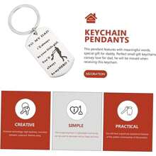 2 件钥匙扣填充物圣诞礼物爸爸钥匙圈生日礼物标签情人节礼物送给爸爸给我爸爸的钥匙圈爸爸生日礼物爸爸礼物钢钓鱼父亲。爸爸钥匙扣礼物 - 刻有有意义的文字吊坠，送给父亲的最佳礼物选择。 - 銀色 - 查看 6