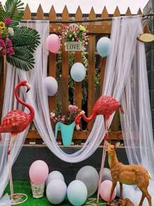 1pc White Soft Mesh Netting Fabric Material For Diy Decoration - White - View 5