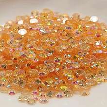 1入組ab4mm平底樹脂鑽diy美甲鑽,適用於工藝品diy設計、杯子、衣服、化妝品、美甲