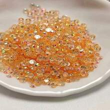 1入組ab4mm平底樹脂鑽diy美甲鑽,適用於工藝品diy設計、杯子、衣服、化妝品、美甲