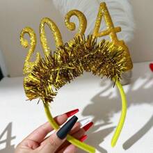 New Arrivals High-Grade Cloth 2024 Digital Hairband For New Year's Eve Party And Christmas Party Decoration Props Best Gifts Birthday - Silver - View 4