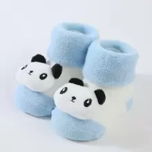 3雙/組卡通地板圖案嬰兒襪子,玩具細節3d兒童襪子 - 藍色 - 查看 10