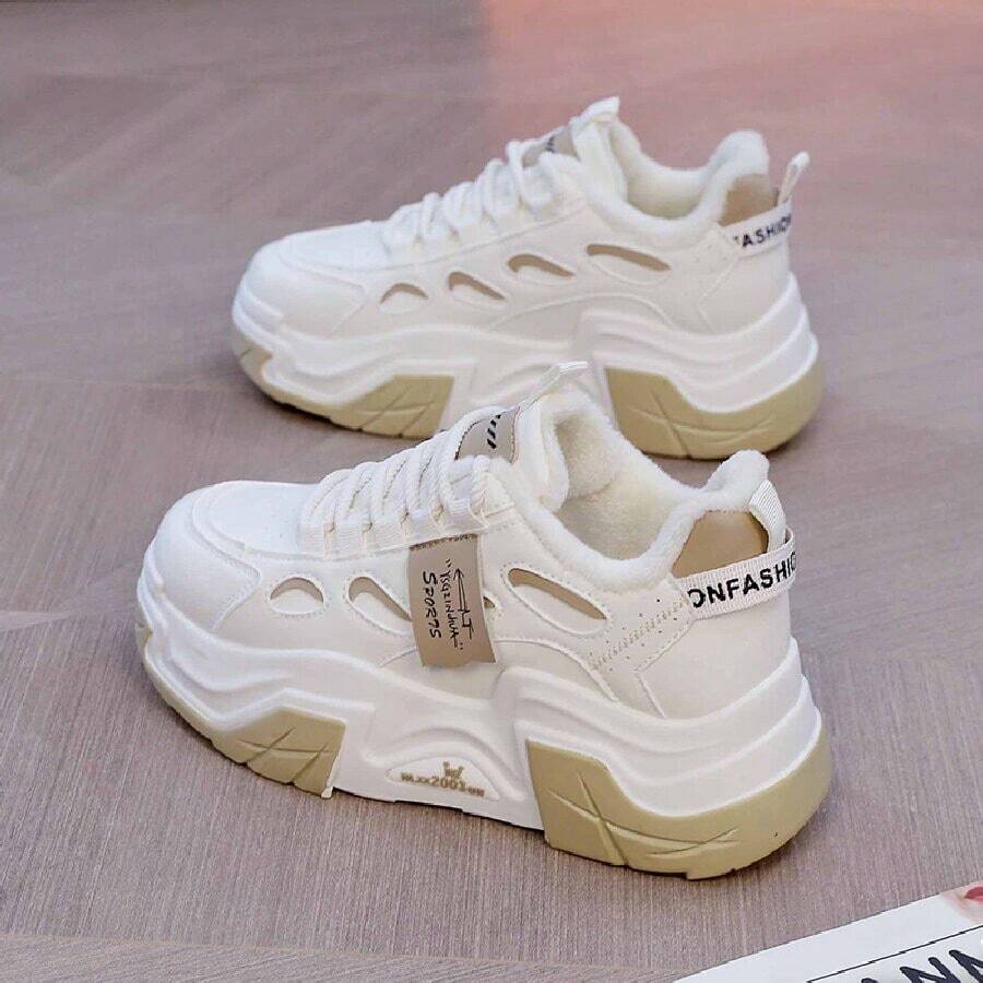 Women's Winter Sports Shoes, Anti-slip, Wear-resistant, Cold-resistant, Outdoor Hiking Shoes, High-top Sneakers For Students