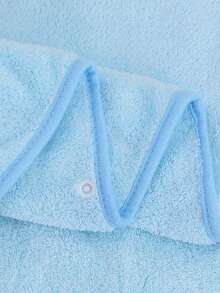 1pc Children Bath Towel Hooded Cartoon Beach Towel Easy Water Absorption Printing Hooded Bathrobe - Blue - View 3