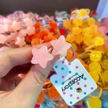 1只彩色彈性髮帶,帶有糖果星形珠子 - 彩色 - 查看 4