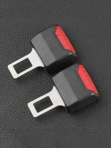 2pcs/Set Automotive Seat Belt Buckle Extender, Buckle Plug-In Seat Belt Accessories, Automobile Seat Extended And Extended Band GM, Car Seat Belt Plug In-Car Universal Extender, Car Extension Buckle - Black - View 2